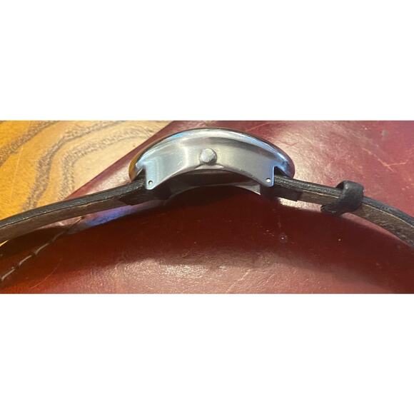 Women's Kenneth Cole New York Watch, Silver Tone with Black Leather Band and Fac - Picture 4 of 4